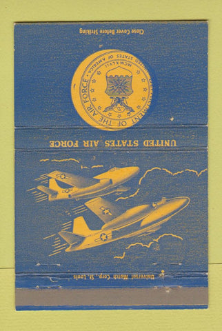 Matchbook Cover - US Air Force postcard 40 Strike