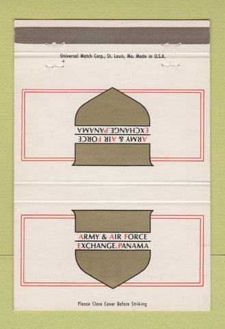 Matchbook Cover - Army & Air Force Exchange Panama military 40 Strike