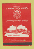 Matchbook Cover - Camp Claiborne LA 8th Service Command postcard 40 Strike