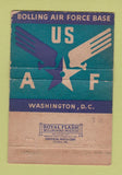 Matchbook Cover - Bolling Air Force Base Washington DC WEAR 40 Strike