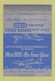 Matchbook Cover - Mac Dill Air Force Base FL 40 Strike