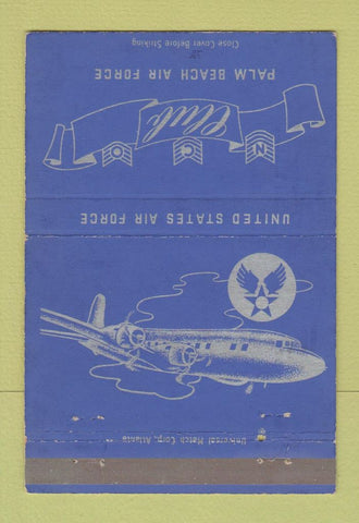 Matchbook Cover - US Air Force Club Palm Beach FL 40 Strike