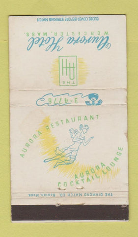 Matchbook Cover - Aurora Hotel Worcester MA girlie WEAR 36 Strike