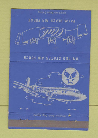 Matchbook Cover - United States Air Force Club Palm Beach FL 40 Strike
