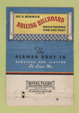 Matchbook Cover - German Bodies St Louis MO truck deco WEAR 40 Strike