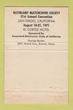 Matchbook Cover - Richard Nixon RMS 1971 WEAR 40 Strike