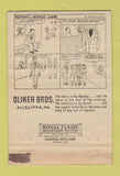 Matchbook Cover - Oliker Bros Aliquippa PA Men's Clothes WEAR 40 Strike
