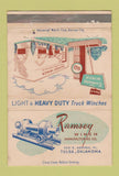 Matchbook Cover - The Ramsey Winch Tulsa OK WEAR 40 Strike