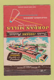 Matchbook Cover - Jordan Mills Textile Products Columbus GA WEAR 40 Strike