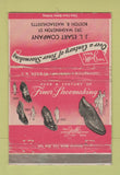 Matchbook Cover - J&M Shoes JL Esart Boston MA WORN 40 Strike