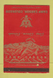 Matchbook Cover - Camp Carson Colorado Military postcard WEAR 40 Strike