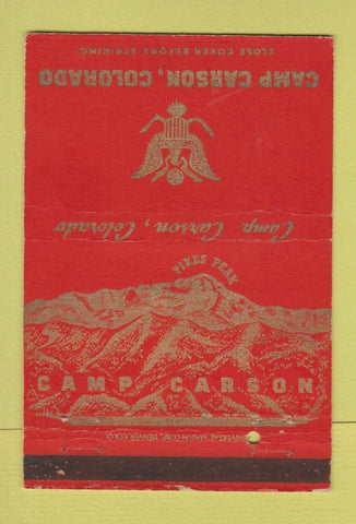 Matchbook Cover - Camp Carson Colorado Military postcard WEAR 40 Strike