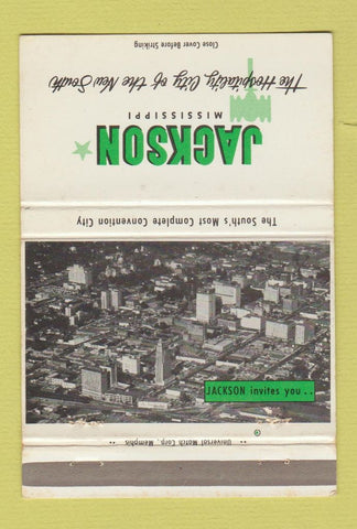 Matchbook Cover - Jackson MS Chamber of Commerce Tourism WEAR 40 Strike