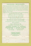 Matchbook Cover - Jackson MS Chamber of Commerce Tourism WEAR 40 Strike