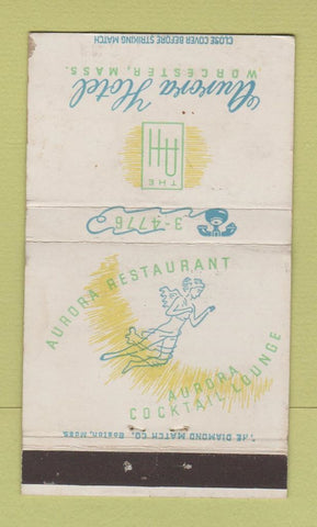 Matchbook Cover - Aurora Hotel Worcester MA girlie WEAR 36 Strike