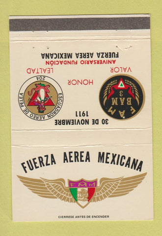 Matchbook Cover - Fuerza Aerea Mexicana Mexico Anniversary 40 Strike