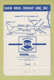 Matchbook Cover - Takin Bros Trucking Chicago IL 40 Strike