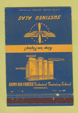 Matchbook Cover - Army Air Forces Training Chicago IL WWII postcard 40 Strike