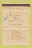 Matchbook Cover - Hamilton Watches Leckey Dickey Bakersfield CA WORN 40 Strike