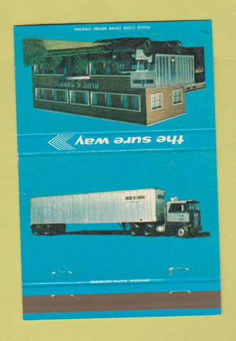 Matchbook Cover - Blue & Gray Trucking Richmond VA 40 Strike