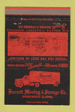 Matchbook Cover - Barrett Moving Storage Trucking Minneapolis MN 40 Strike