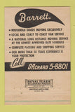 Matchbook Cover - Barrett Moving Storage Trucking Minneapolis MN 40 Strike