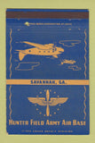 Matchbook Cover - Hunter Field Army Air Base Savannah GA postcard 40 Strike