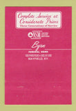 Matchbook Cover - Byrn Funeral Home Mayfield KY WEAR 40 Strike