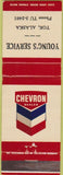 Matchbook Cover - Young's Chevron oil gas Tok AK