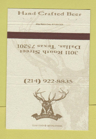 Matchbook Cover - Routh Street Brewery Beer Dallas TX 40 Strike