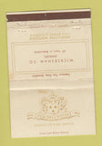 Matchbook Cover - Hamilton Watches Wickersham Bakersfield CA WEAR 40 Strike
