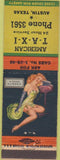Matchbook Cover - American Taxi Austin TX pinup