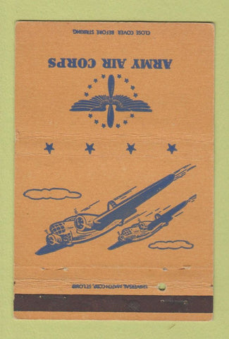 Matchbook Cover - Army Air Corps postcard military 40 Strike
