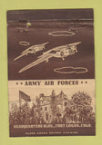 Matchbook Cover - Army Air Forces Fort Logan Colorado WORN 40 Strike