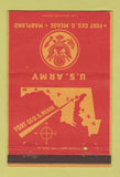 Matchbook Cover - US Army Fort Geo Meade MD postcard WEAR 40 Strike