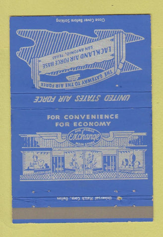 Matchbook Cover - Lackland Air Force Base San Antonio TX 40 Strike