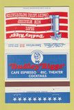 Matchbook Cover - Dudley Riggs' Cafe Theater Comedy Minneapolis MN 40 Strike