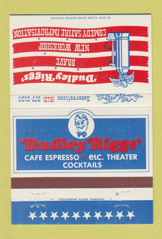 Matchbook Cover - Dudley Riggs' Cafe Theater Comedy Minneapolis MN 40 Strike