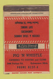 Matchbook Cover - Pig n Whistle Kalamazoo MI ADVANCE WORN 40 Strike