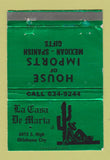 Matchbook Cover - La Casa De Maria Oklahoma City OK Mexican GREEN 40 Strike