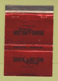 Matchbook Cover - Brand Wilson Mortuary Hastings NE RED 40 Strike