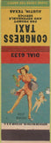 Matchbook Cover - Congress Taxi Austin TX pinup Pearl Harbor Tony's Tavern