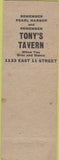 Matchbook Cover - Congress Taxi Austin TX pinup Pearl Harbor Tony's Tavern