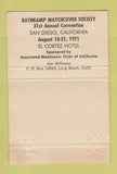 Matchbook Cover - Richard Nixon RMS 1971 WEAR golf 40 Strike
