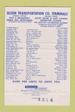 Matchbook Cover - Olson Trucking Green Bay WI 40 Strike