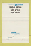 Matchbook Cover - Chrysler New Yorker Lavelle Motors Muncy PA 40 Strike