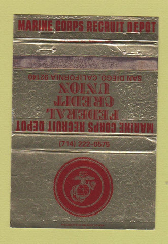 Matchbook Cover - Marine Corps Recruit Depot San Diego CA WEAR 40 Strike