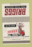 Matchbook Cover - Briggs Trucking St Paul MN WORN 40 Strike