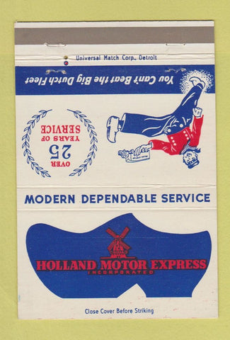 Matchbook Cover - Holland Motor Express Trucking Holland MI 40 Strike