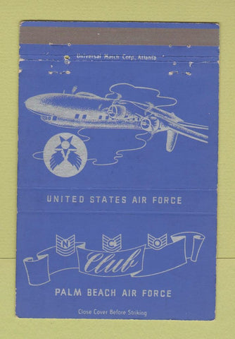 Matchbook Cover - Palm Beach Air Force Club FL 40 Strike